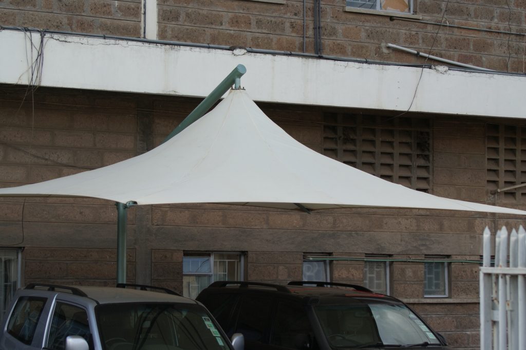 Wave tensile car shades 1 car parking shade by Tarpo industries limited 2